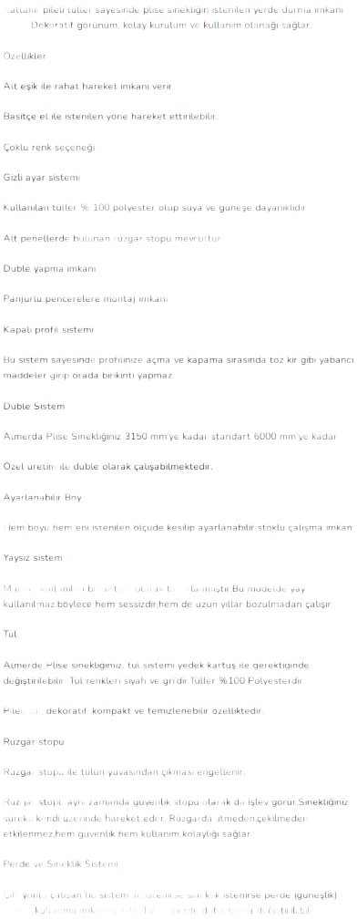 Almarde Plise Sineklik 2